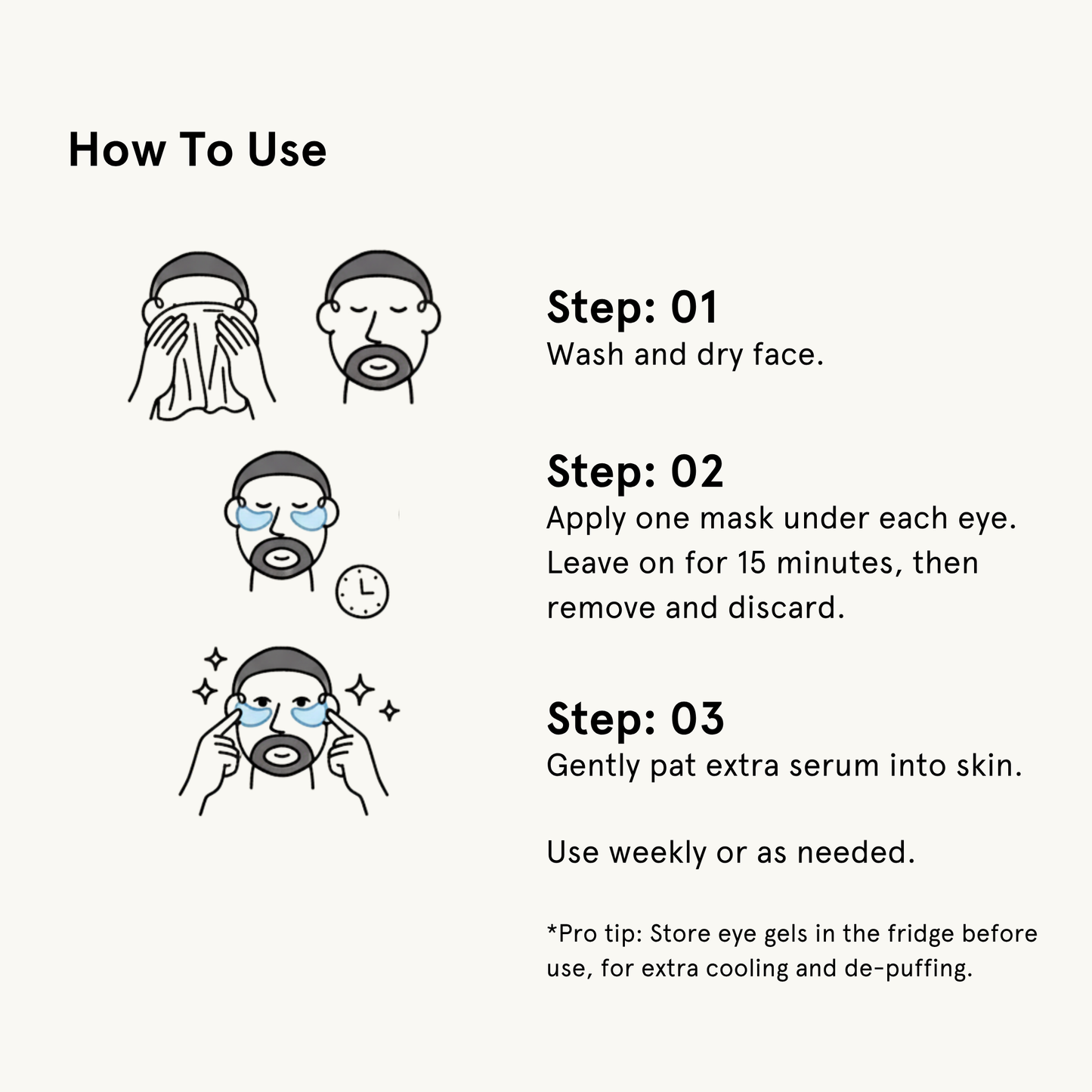 Jaxon Bro Mask Eye Gels - Cooling Eye Gels (6 Pack)