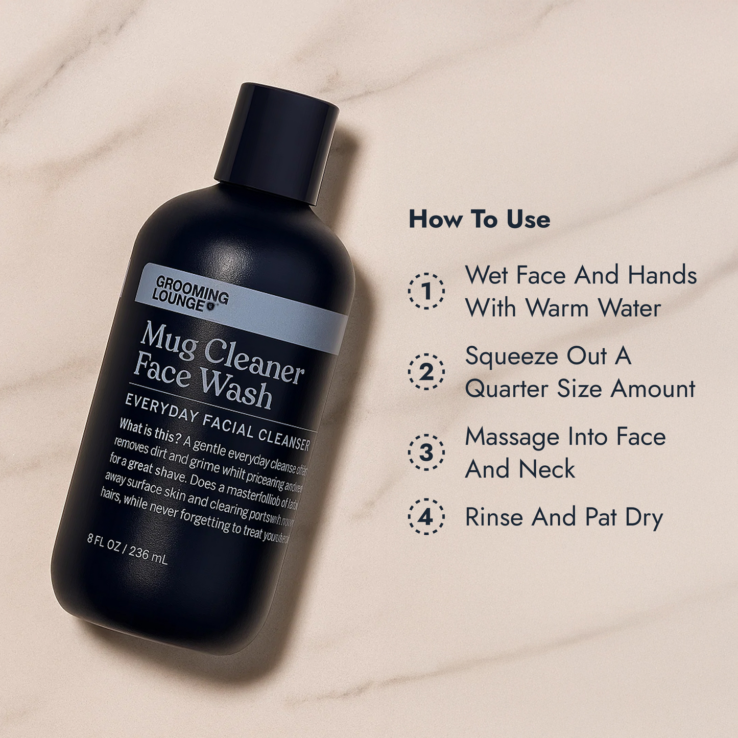 Grooming Lounge Mug Cleaner Face Wash - #1 Facial Cleanser For Men