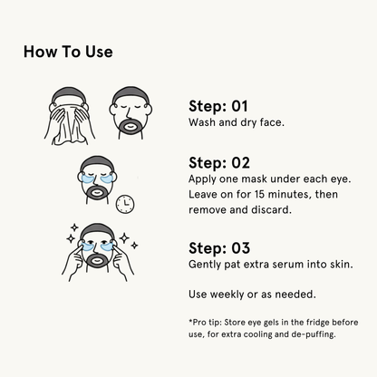 Jaxon Bro Mask Eye Gels - Cooling Eye Gels (6 Pack)