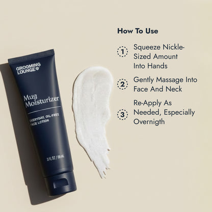 Grooming Lounge Mug Moisturizer - Oil-Free Face Moisturizer For Men