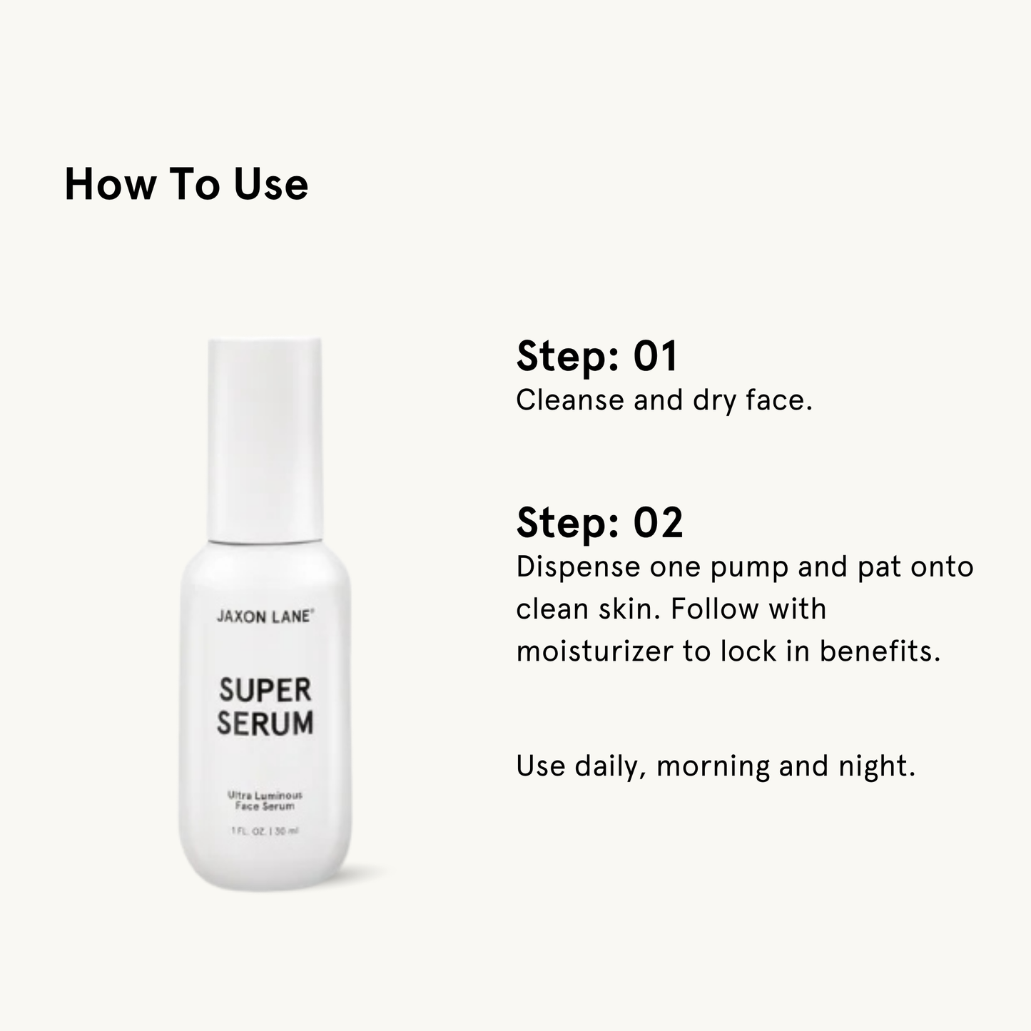 Jaxon Lane Super Serum - Ultra Luminous Face Serum