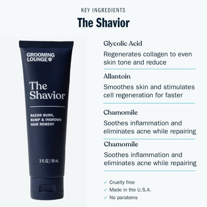 Grooming Lounge The Shavior - Solution For Razor Burn, Bumps & Ingrown Hairs