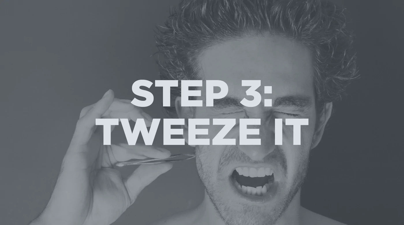 man using tweezers 