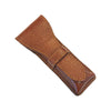 Parker Brown Leather Travel Pouch for Safety Razors