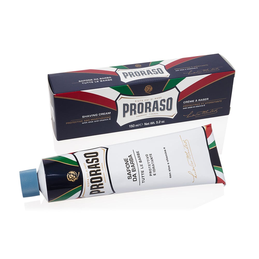 Proraso Shaving Cream Tube - Aloe and Vitamin E (Blue)